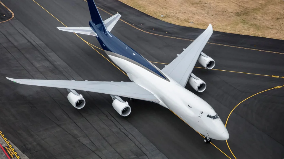 airplane on a taxiway